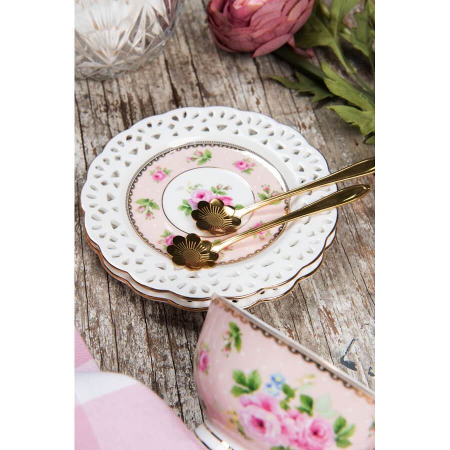 "Tea Flower" metal spoon