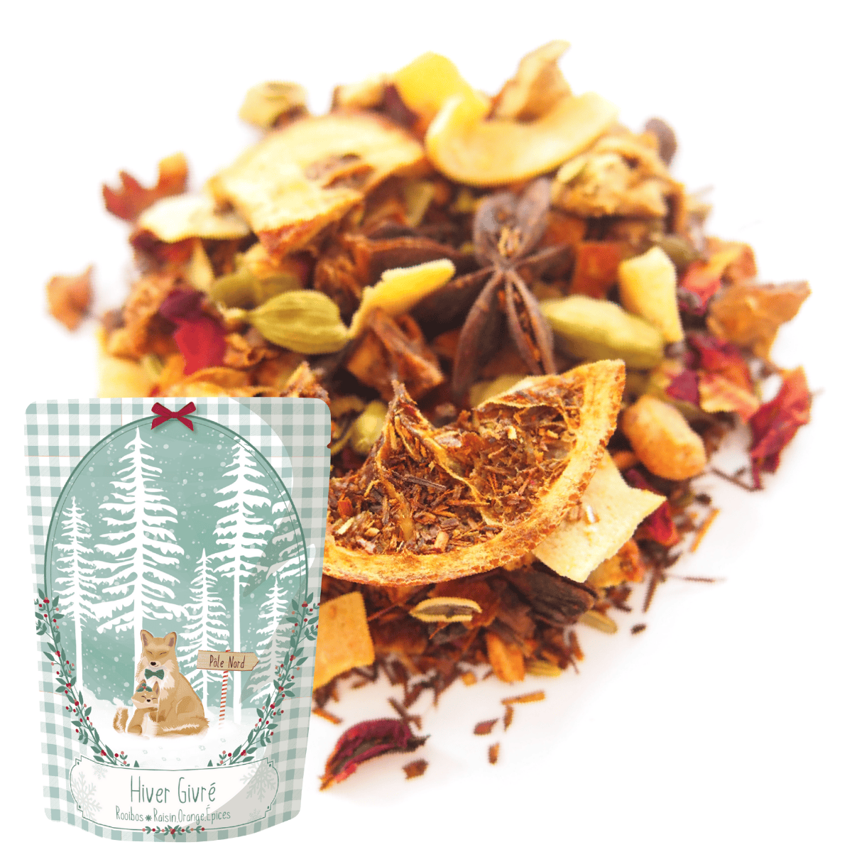 Infusion de Rooïbos Hiver Givré mêlant écorces d&