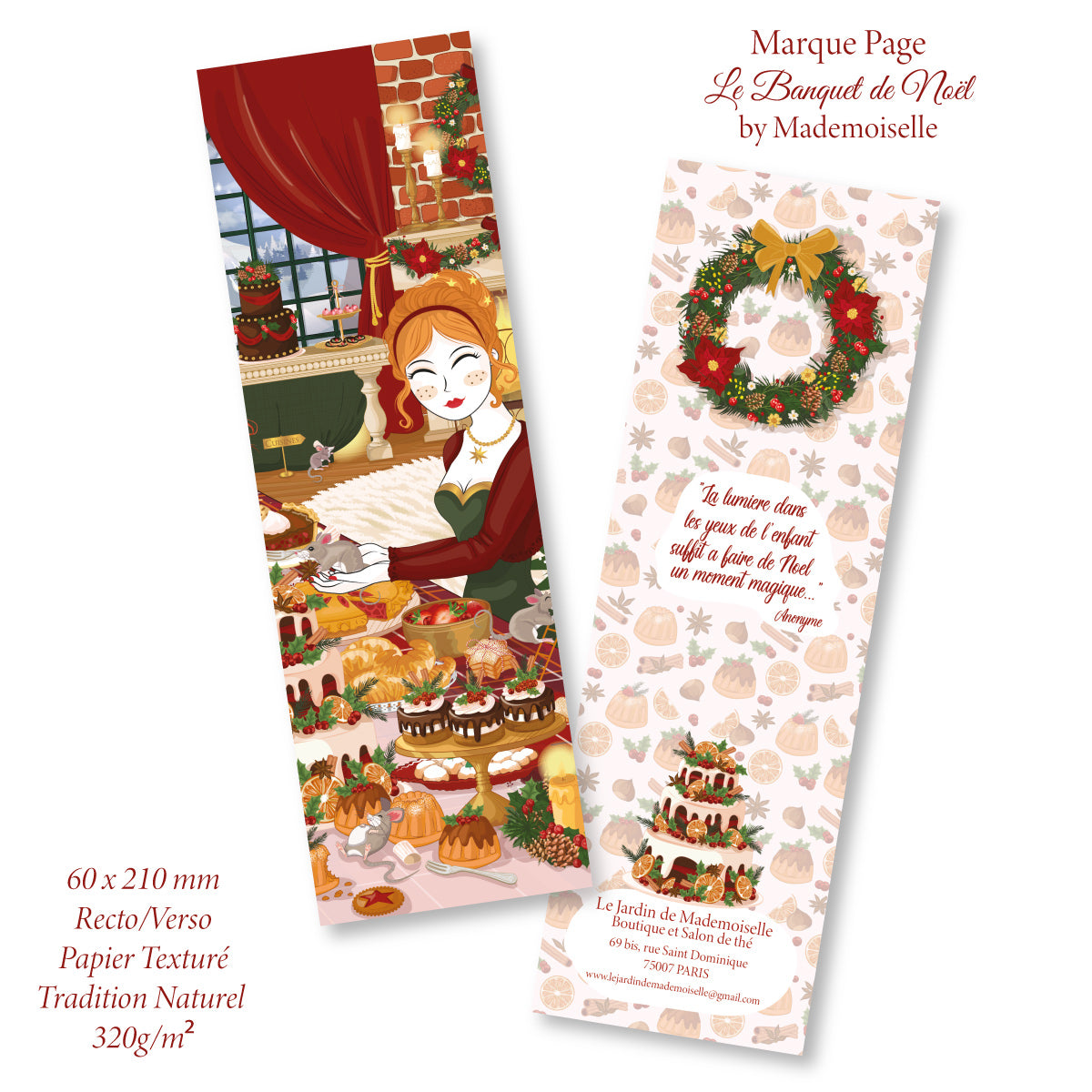 Marque page Le Banquet de Noël - by Mademoiselle