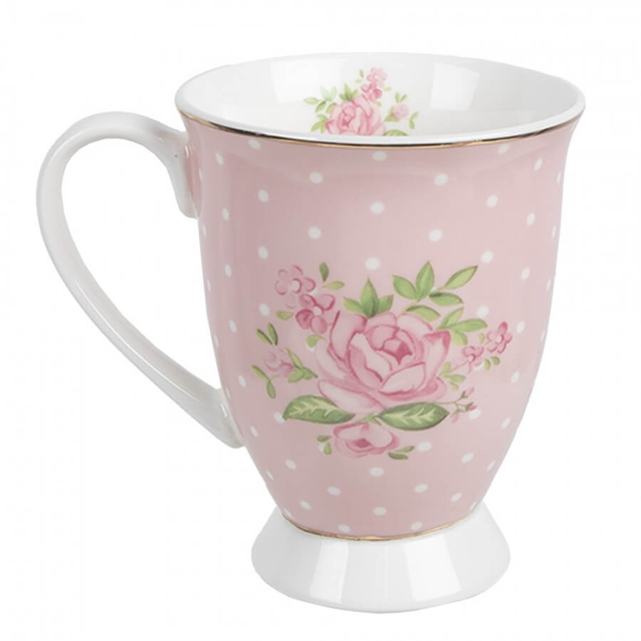 Mug en porcelaine 300 ml "Pois rose"