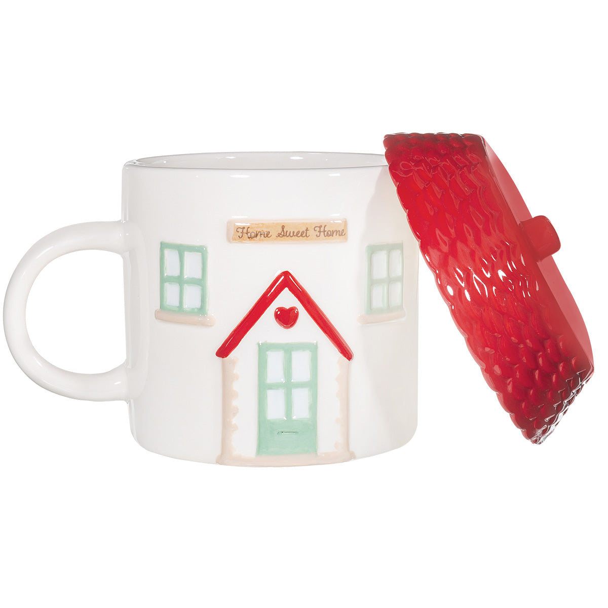 Mug 3D en dolomite "Cottage anglais" avec couvercle