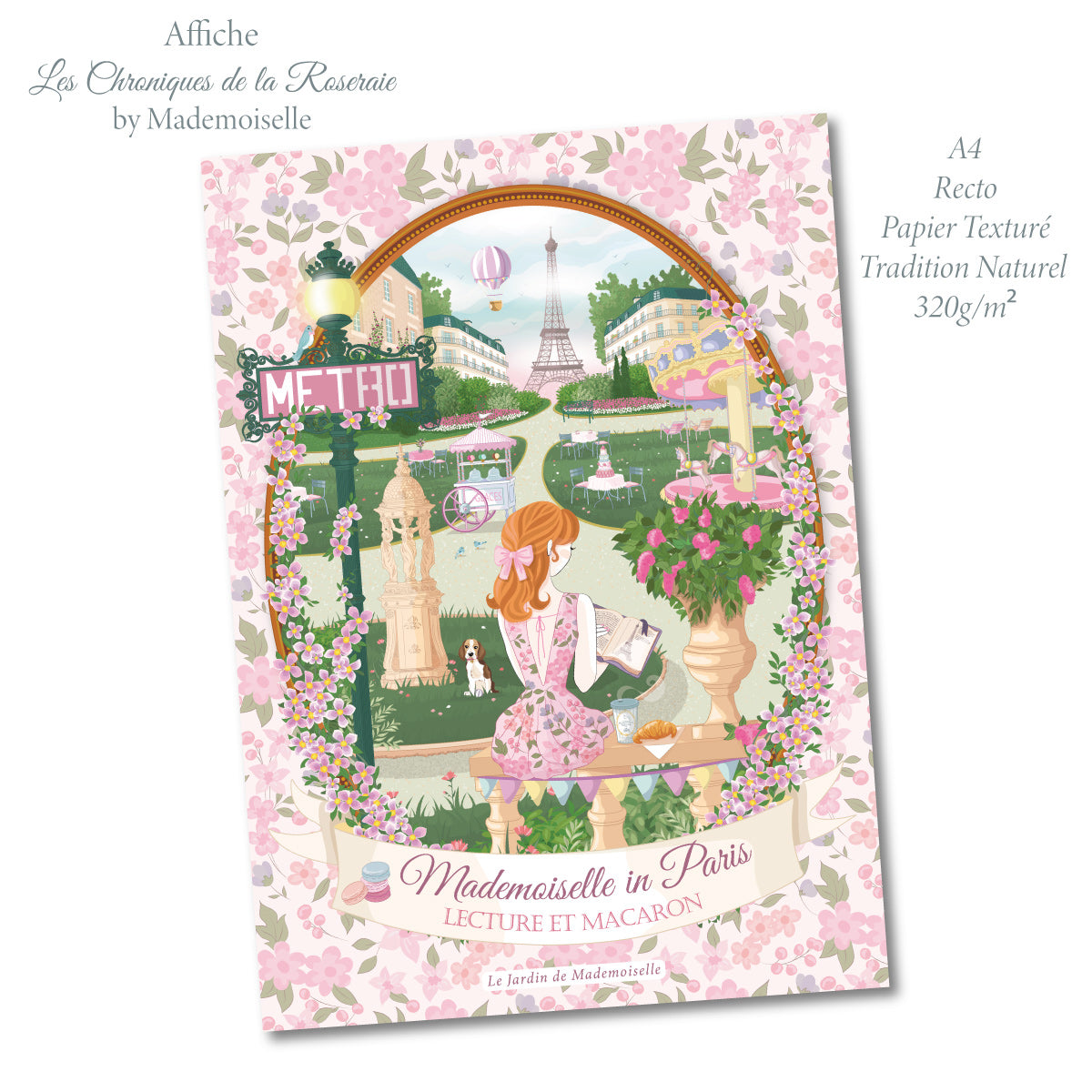 Affiche A4 Mademoiselle in Paris - by Mademoiselle