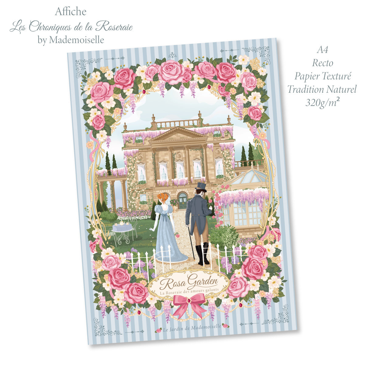 Affiche A4 Rosa Garden - by Mademoiselle