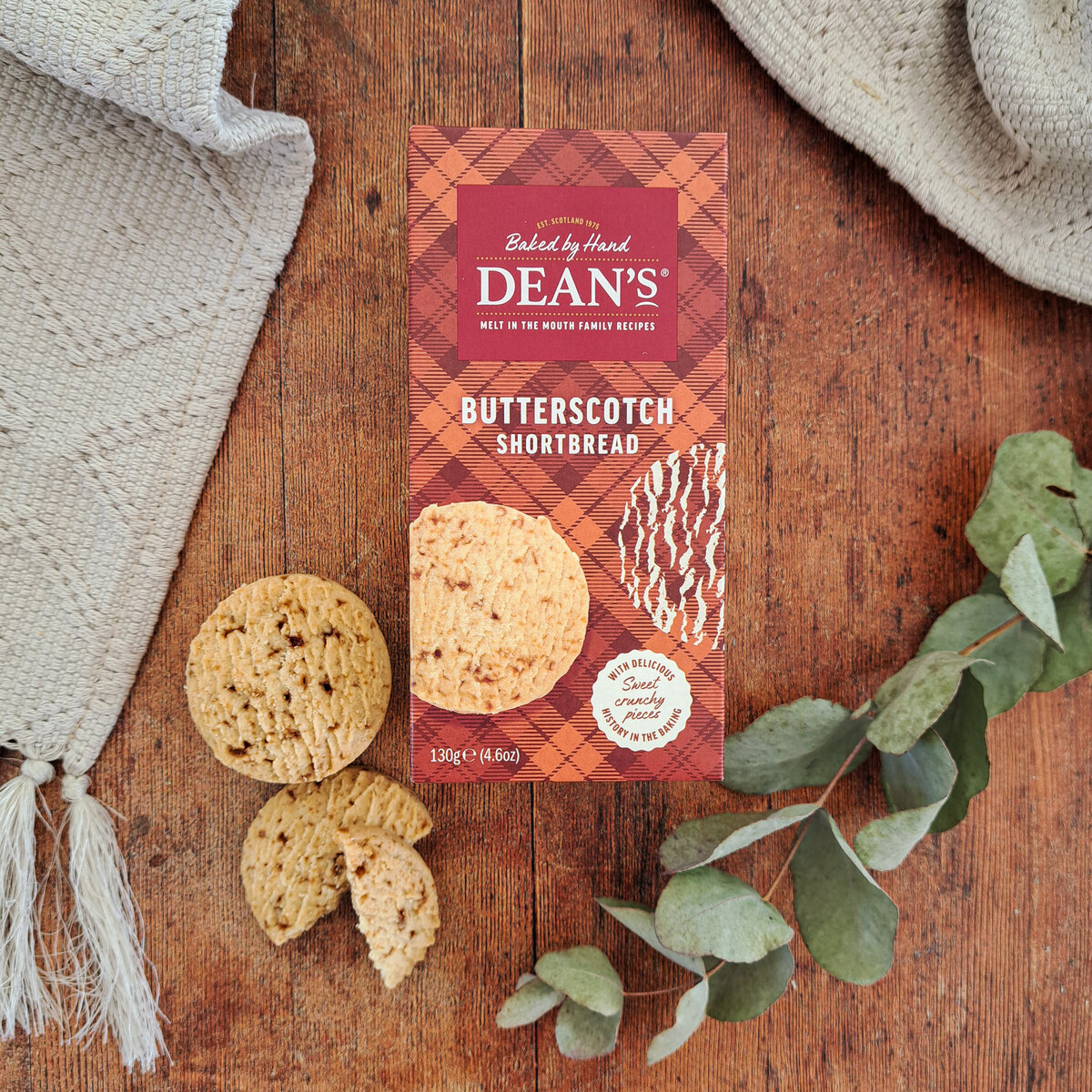 Shortbreads ronds au caramel écossais fabriqués en Écosse (130g)