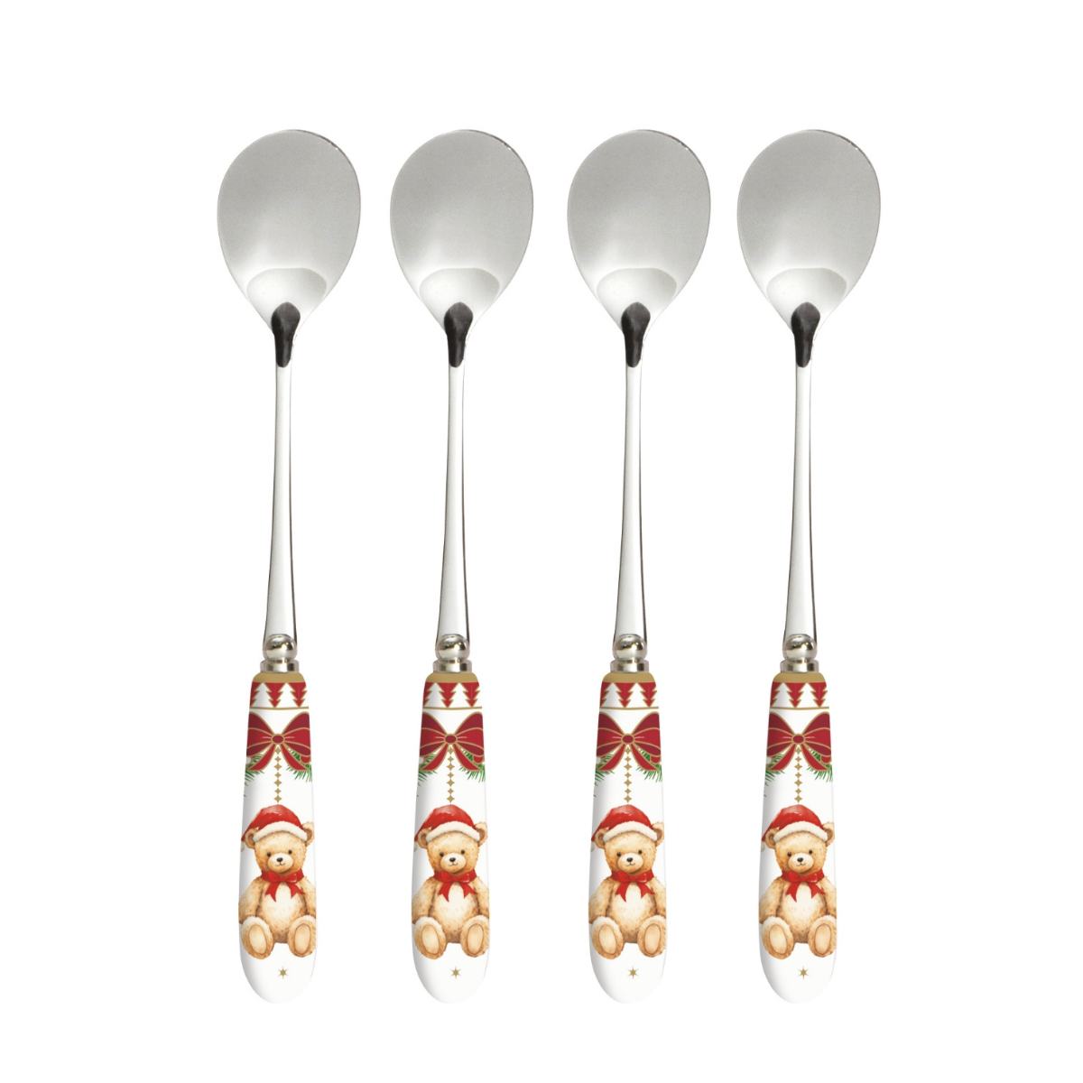 Lot de 4 cuillères à dessert "Magie de Noël"