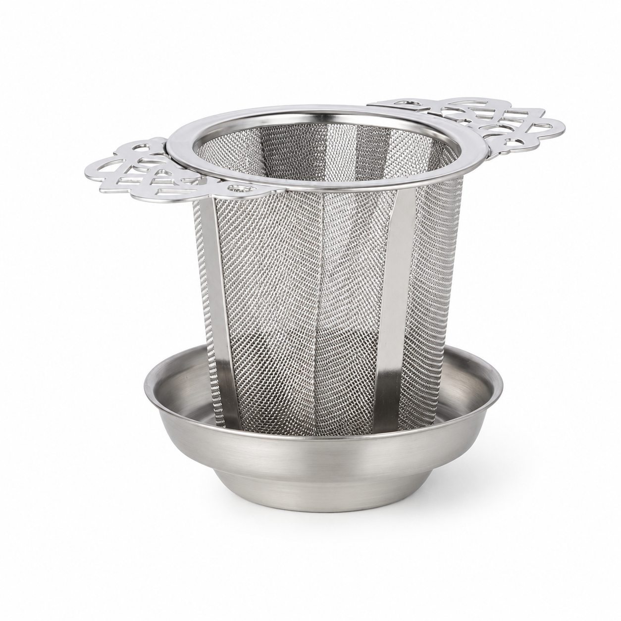 Filtro de té de acero inoxidable plateado (talla M)