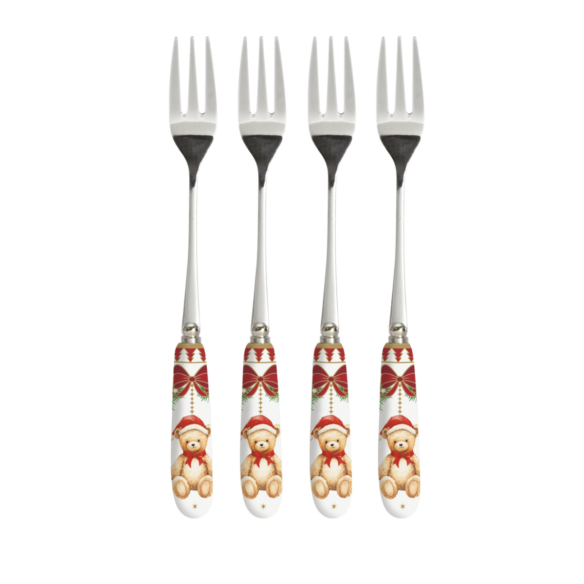 Lot de 4 fourchettes à gâteau "Magie de Noël"