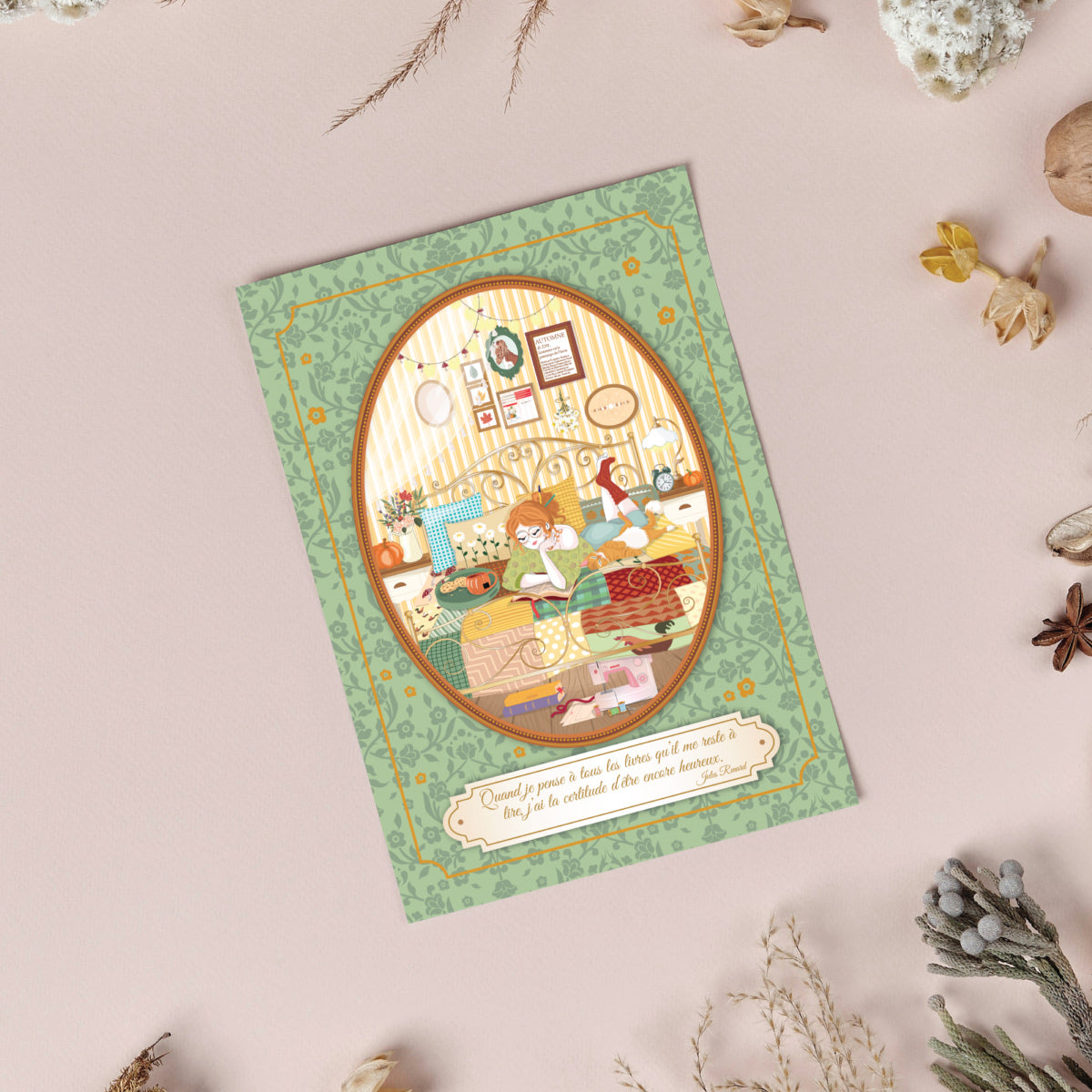 Mini Affiche A6 Caradouce + enveloppe - by Mademoiselle