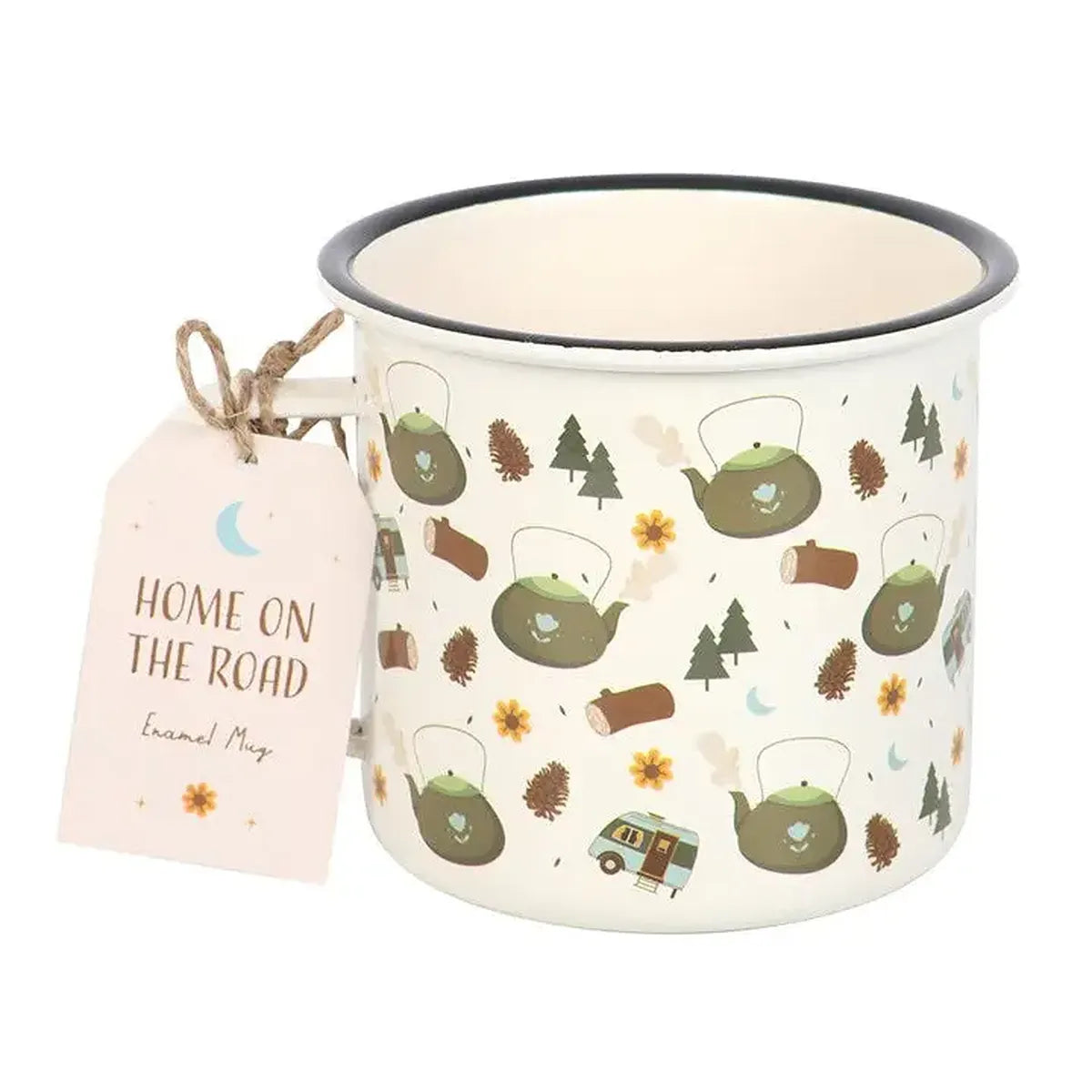 Mug en émail Week-end sous la tente (550 ml)