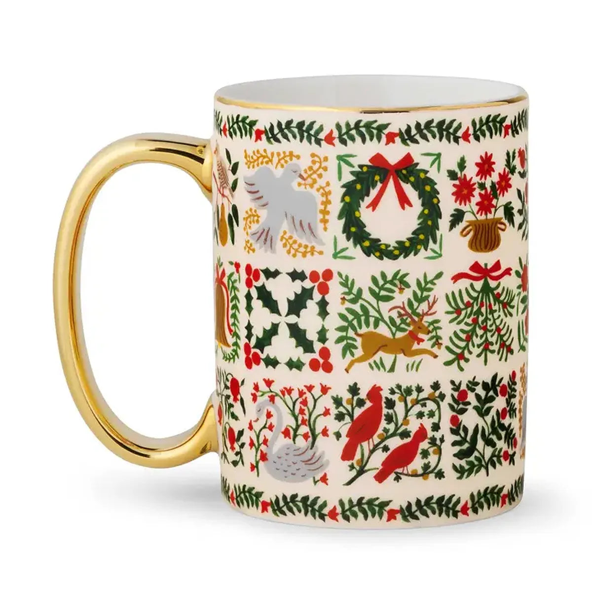 Mug en porcelaine Couronne de Noël (470 ml)