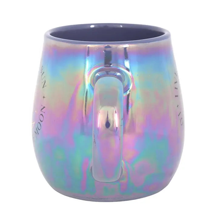 Mug irisé 500 ml "Vivre par le Soleil, aimer par la Lune"