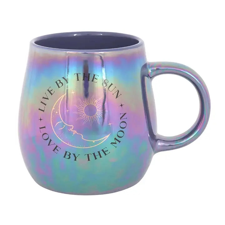 Mug irisé 500 ml "Vivre par le Soleil, aimer par la Lune"