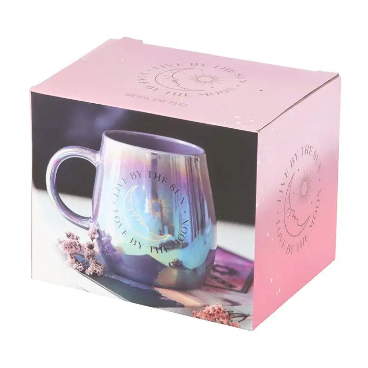Mug irisé 500 ml "Vivre par le Soleil, aimer par la Lune"