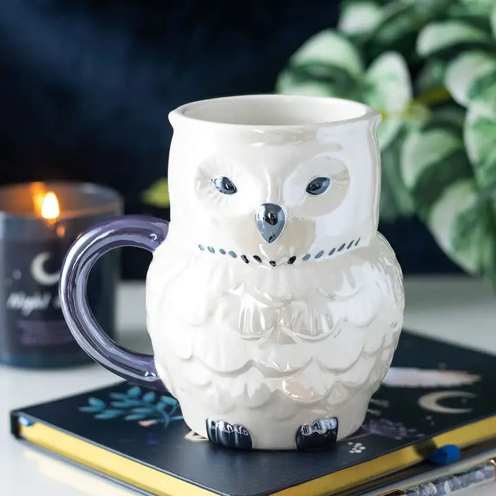 Mug 3D irisé 320 ml "Hibou, veilleur nocturne"