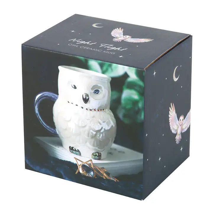 Mug 3D irisé 320 ml "Hibou, veilleur nocturne"