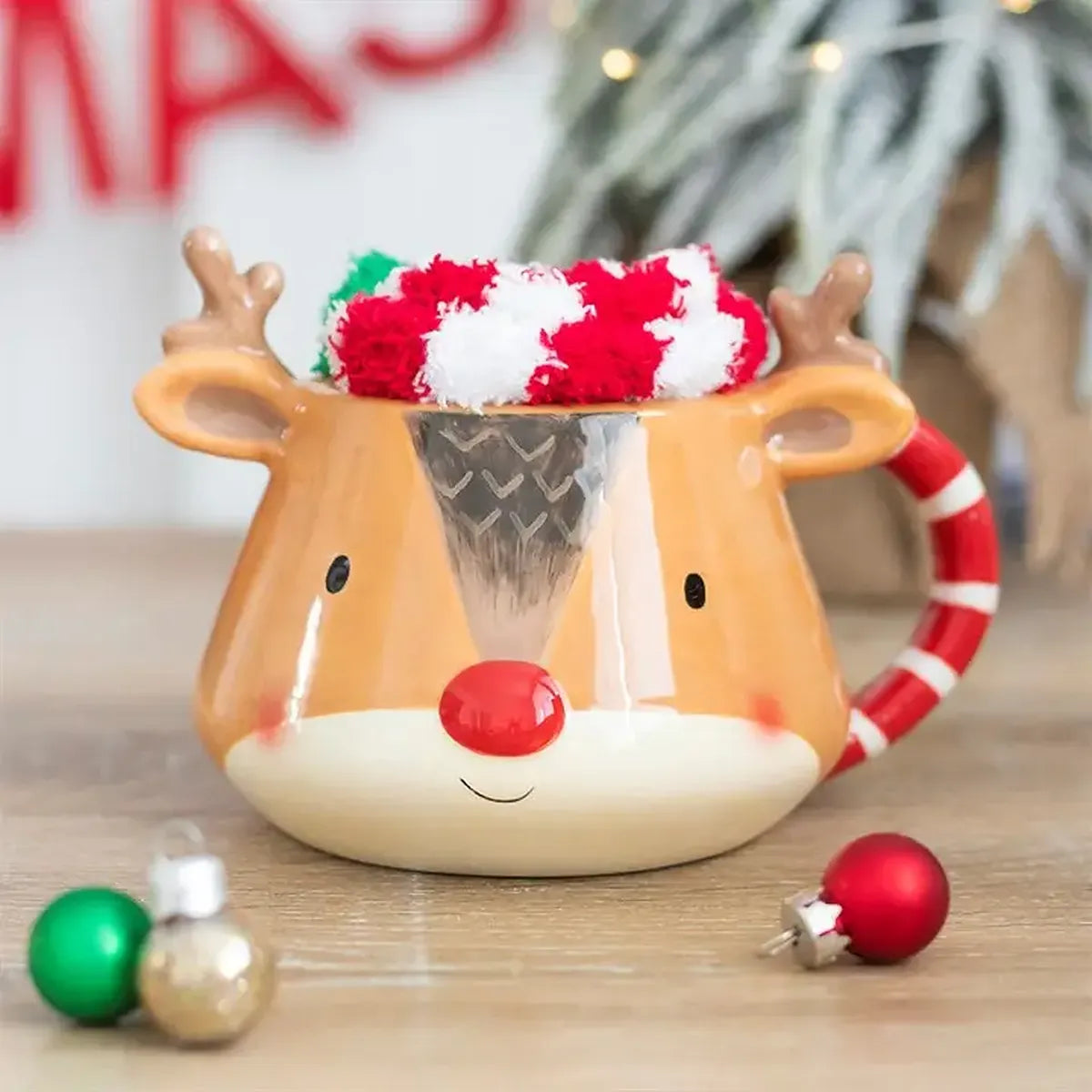 Mug Rudolf et chaussettes de Noël (350 ml)