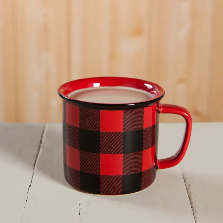 Mug 350 ml plaid tartan rouge "Buffalo"
