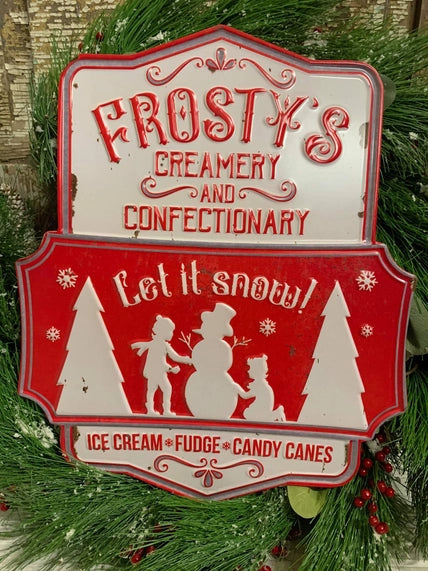 Plaque décorative en métal "Frosty&