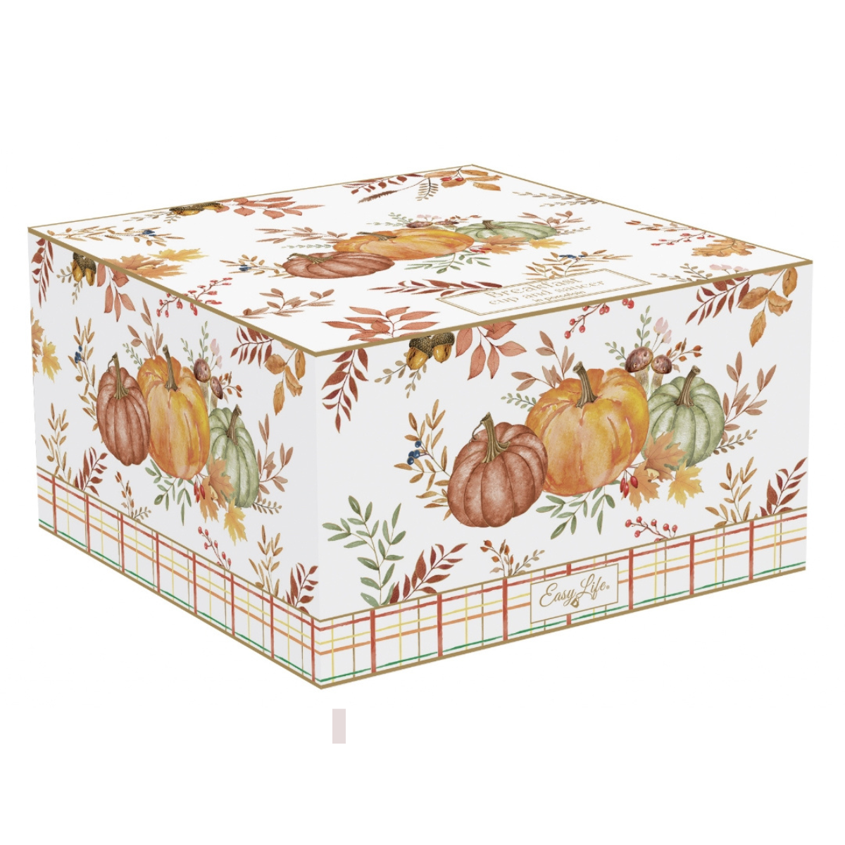 Caja 1 taza + platillo porcelana 400 ml "Cosecha de Otoño"