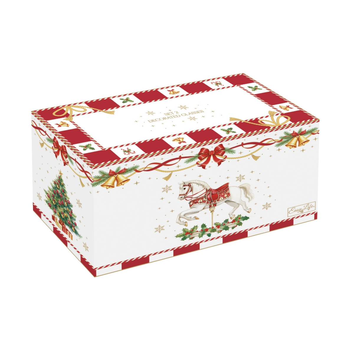 Lot de 2 verres "Contes de Noël" (500 ml)