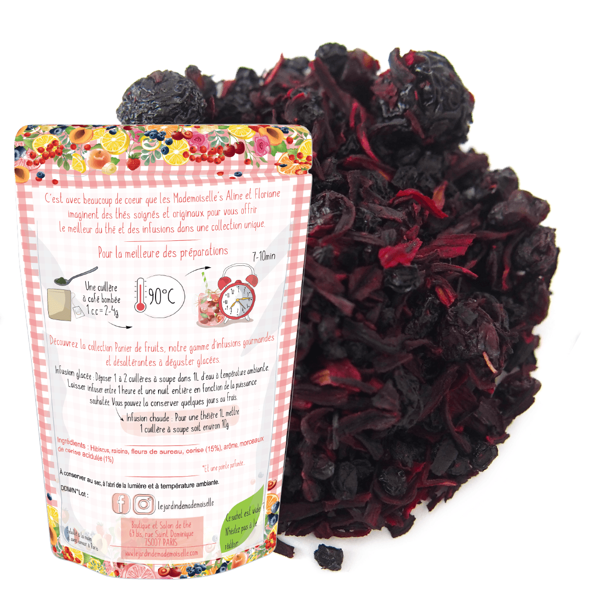 cueillette de printemps infusion cerise hibiscus