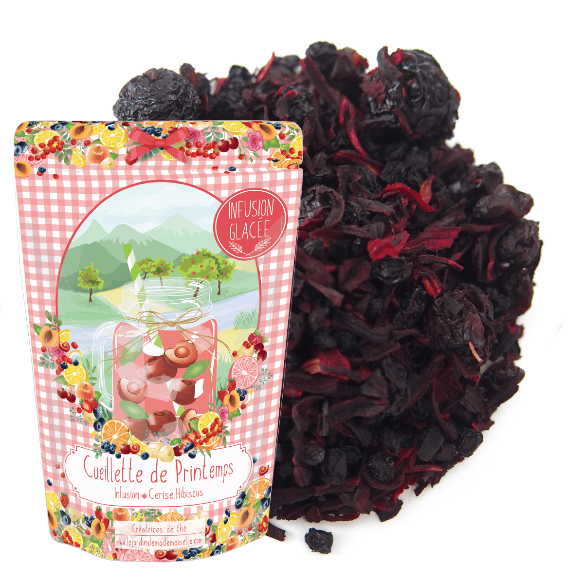 cueillette de printemps infusion cerise hibiscus