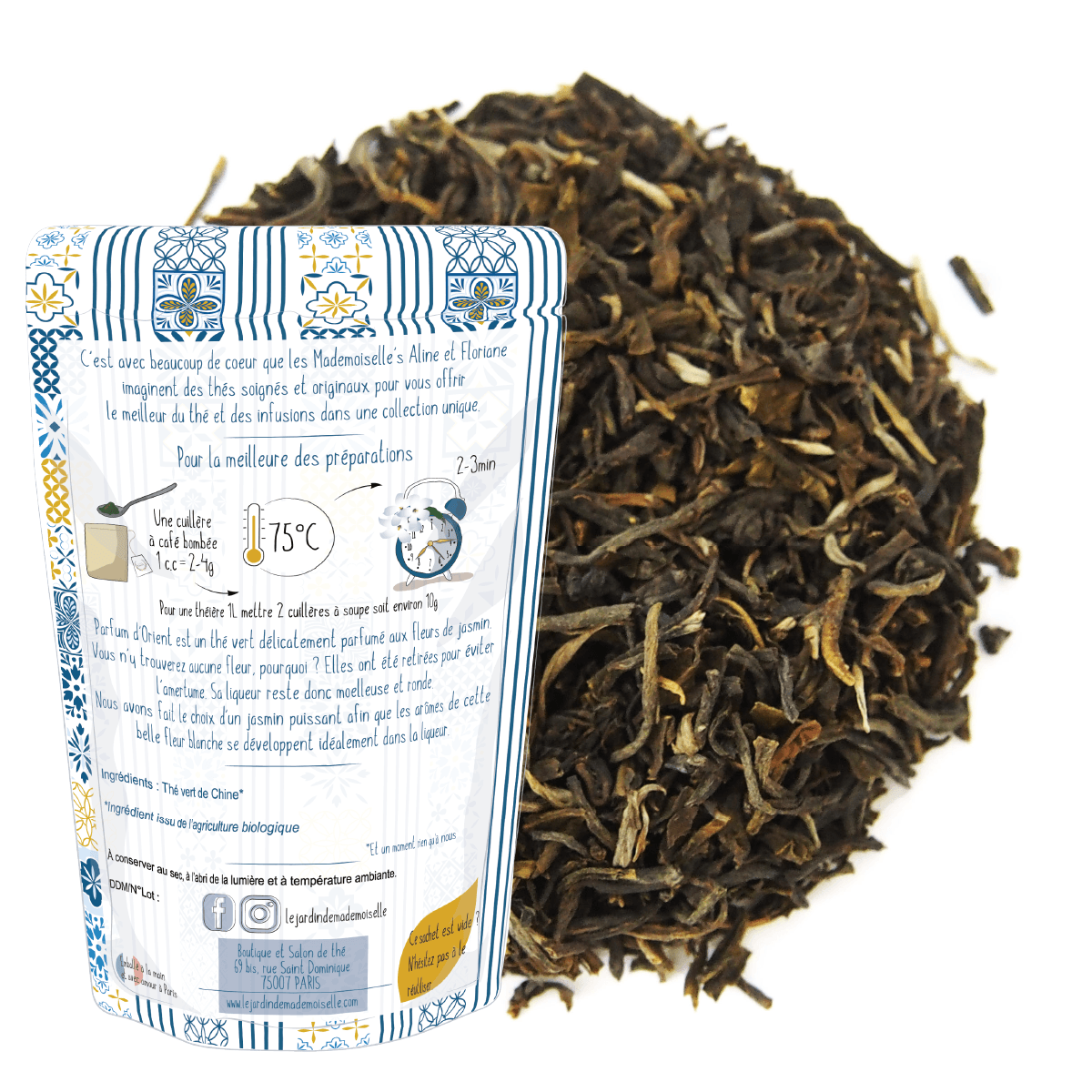 thé vert jasmin fleur chine rare doux amertume