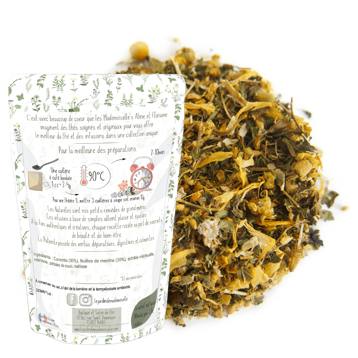 infusion la patiente valeriane menthe melisse bien-etre detox vrac