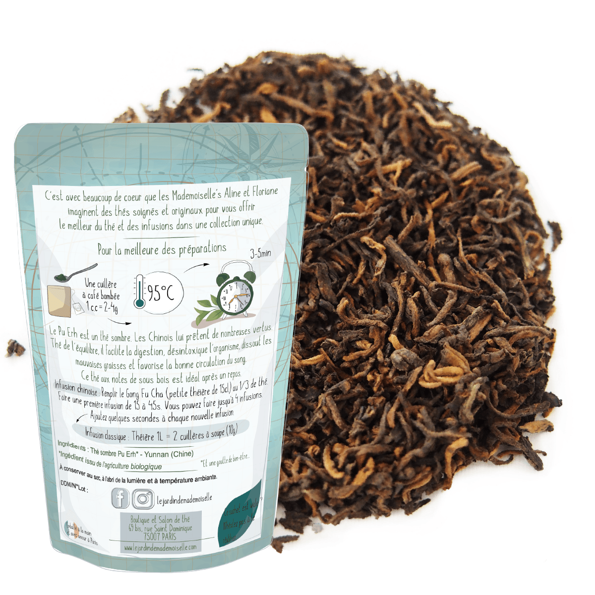 puerh thé sombre fermenté premium chine grand cru yunnan