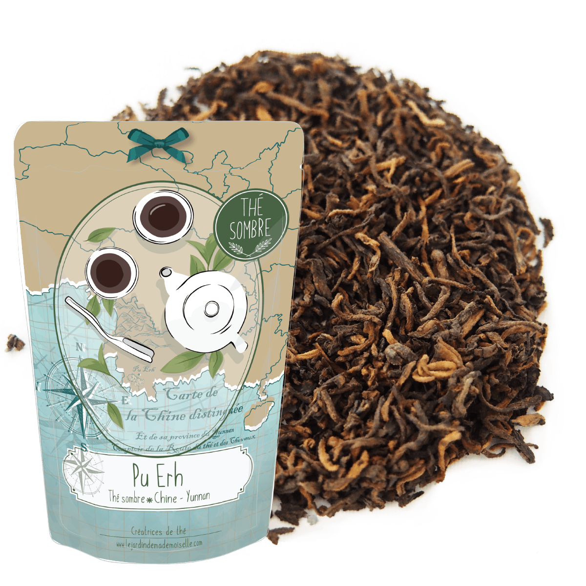 puerh thé sombre fermenté premium chine grand cru yunnan