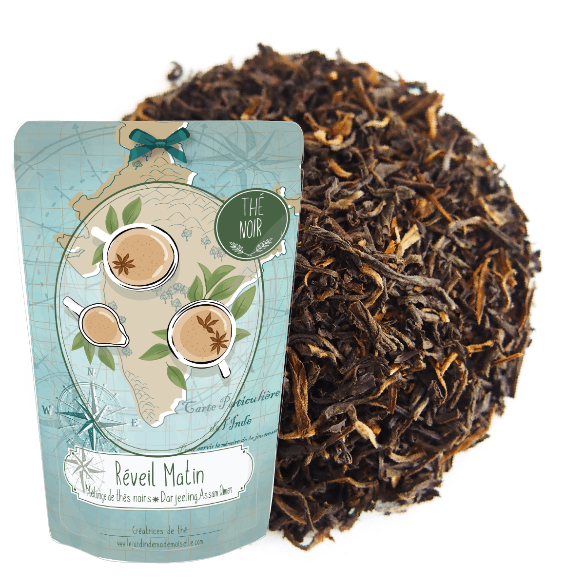 reveil matin mélange de thé noirs pour le matin darjeeling assam qimen