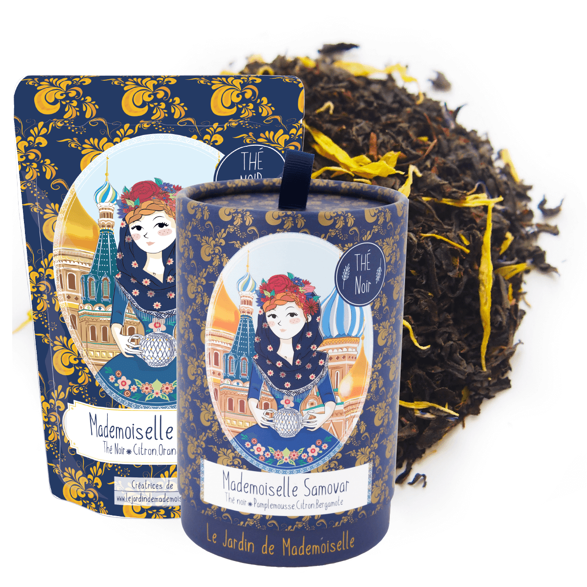THé NOIR CITRON BERGAMOTE PAMPLEMOUSSE gout russe mademoiselle samovar