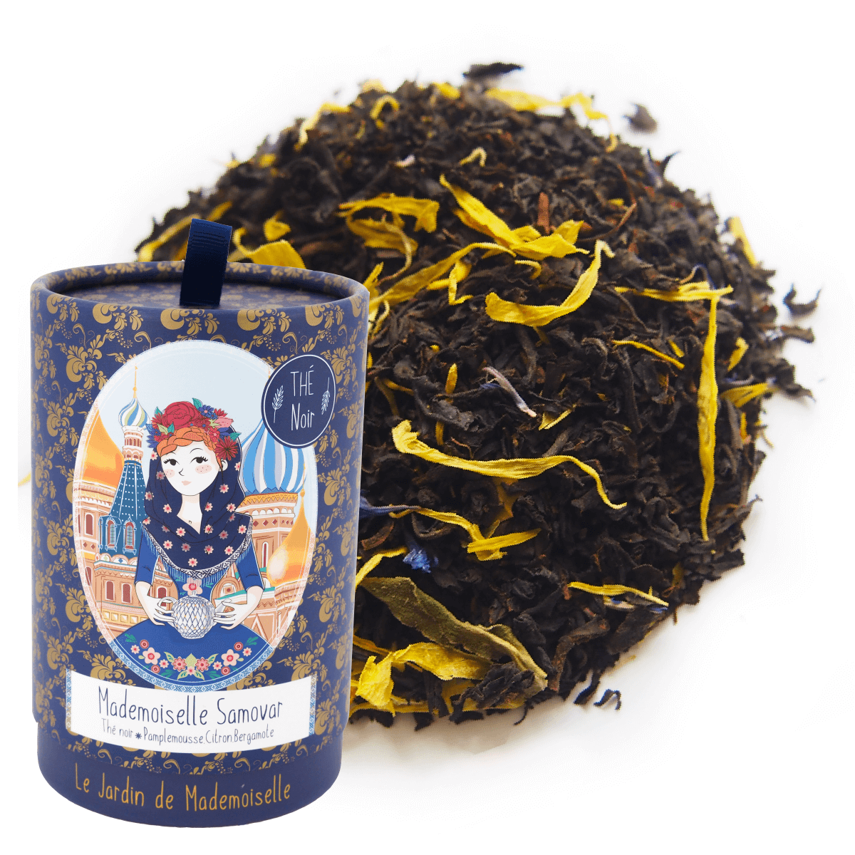 THé NOIR CITRON BERGAMOTE PAMPLEMOUSSE gout russe mademoiselle samovar