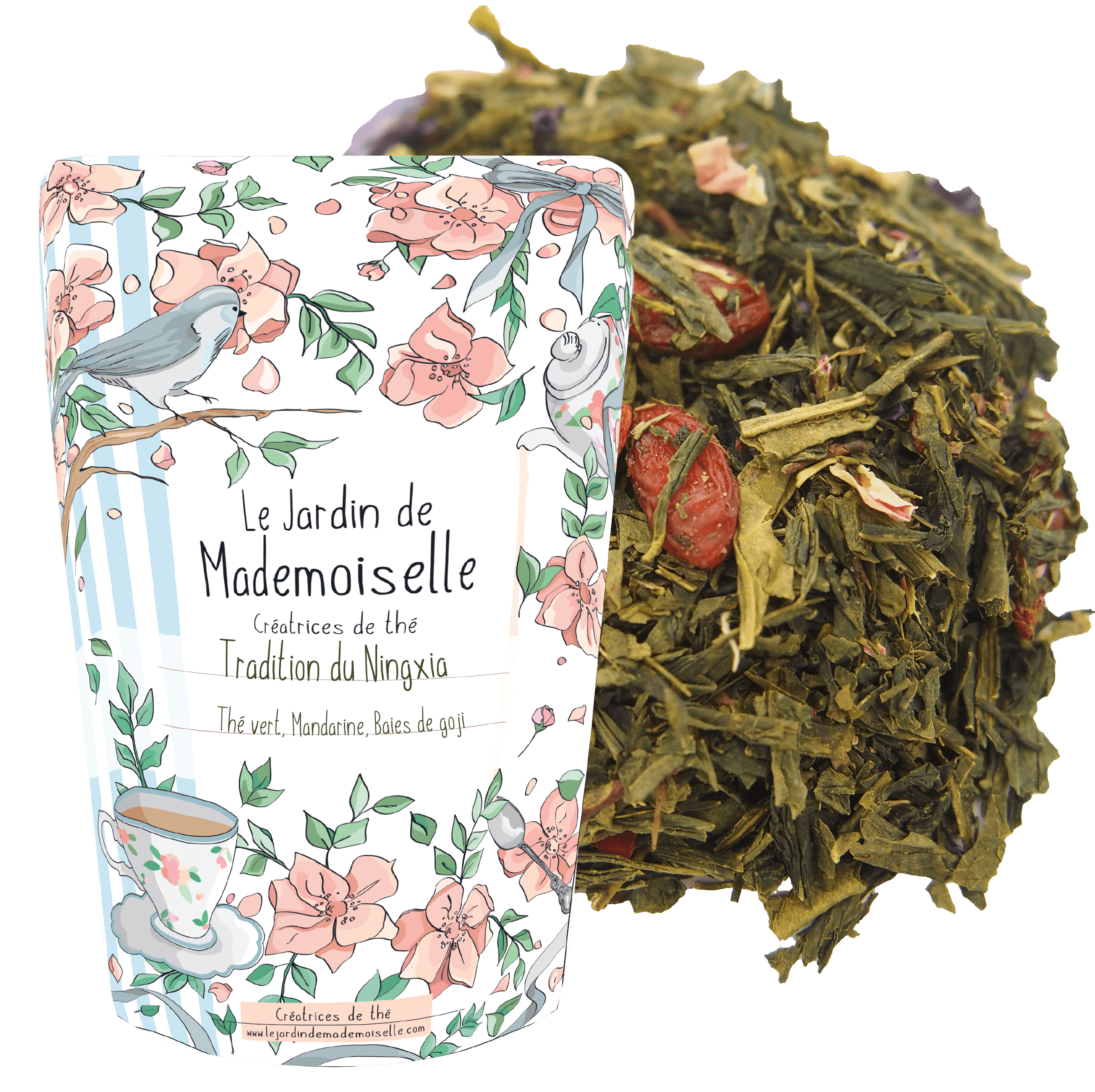 Thé vert Tradition du Ningxia baie de goji mandarine