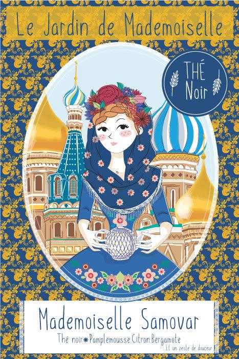 THé NOIR CITRON BERGAMOTE PAMPLEMOUSSE gout russe mademoiselle samovar