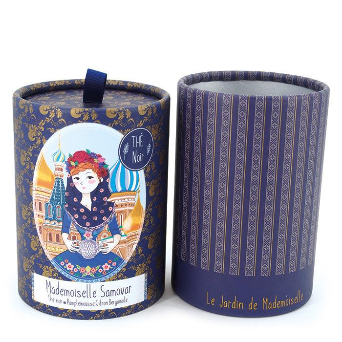 TH2 NOIR CITRON BERGAMOTE PAMPLEMOUSSE gout russe mademoiselle samovar boite ecoresponsable
