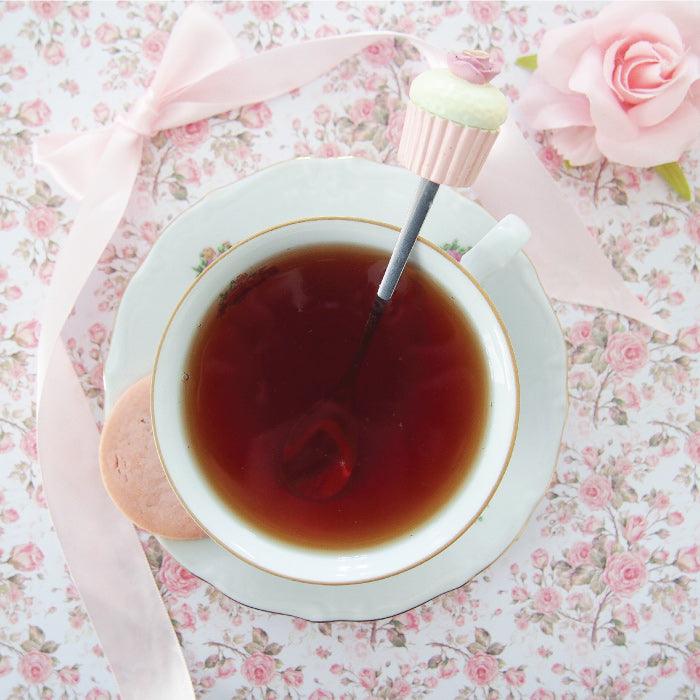 thé noir mademoiselle fraise rhubarbe