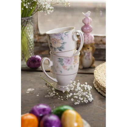 Mug en porcelaine 300 ml Fleurs d&