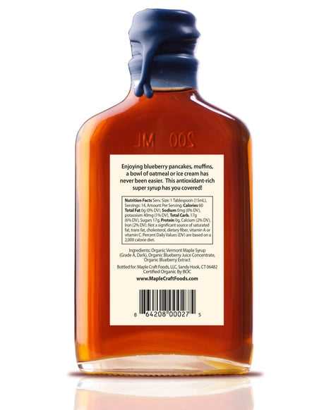 Organic Blueberry Maple Syrup - 200 ml