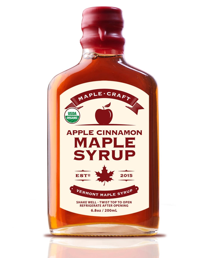 Organic Maple Syrup with Apples and Cinnamon - 200 ml