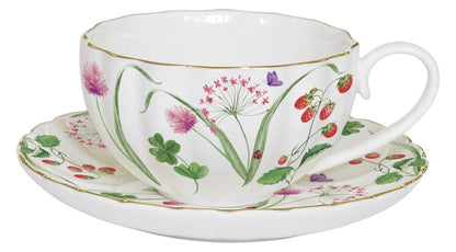 Tasse et soucoupe en porcelaine (200 ml) - En plein air