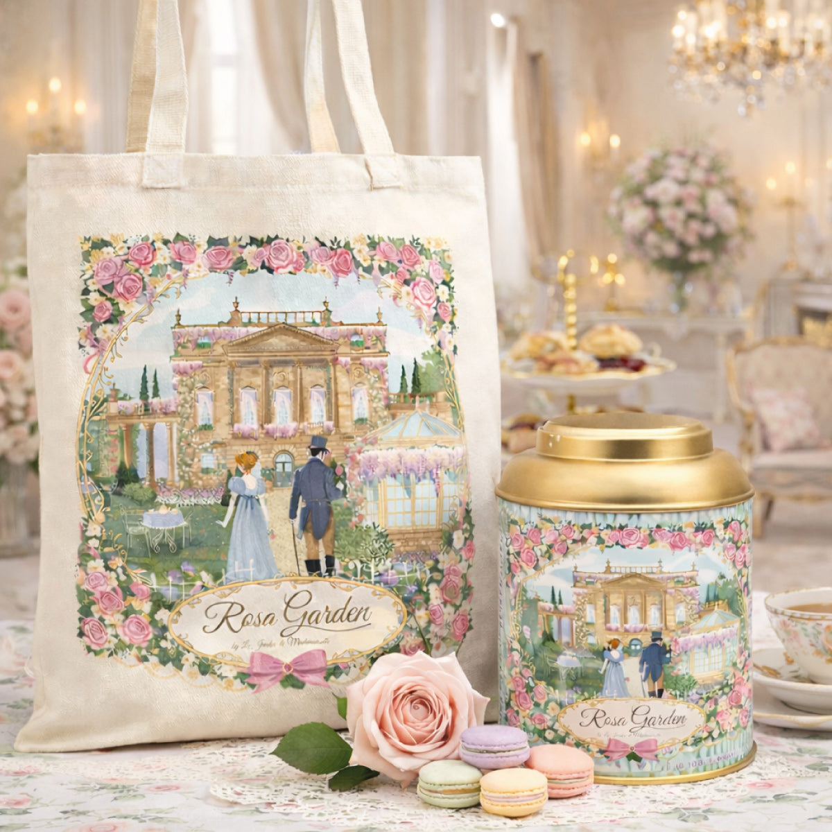 Tote bag "Rosa Garden" - by Mademoiselle