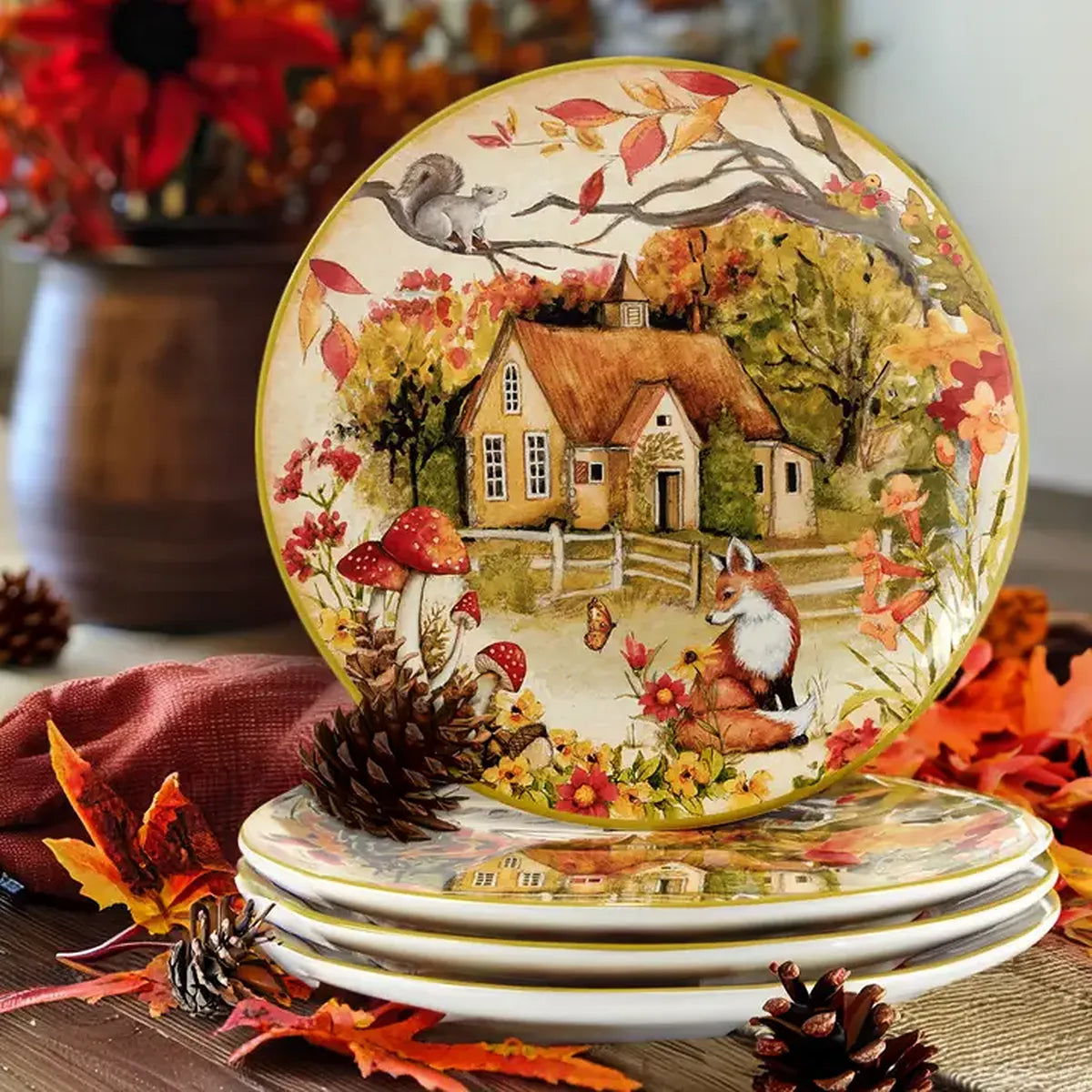 Assiettes de table &quot;Forêt enchantée&quot; (28 cm)