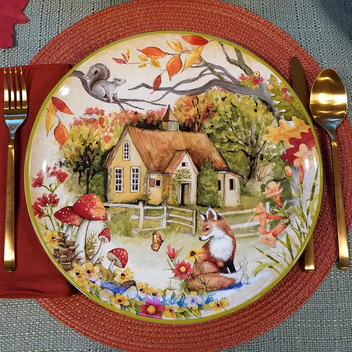 Assiettes de table &quot;Forêt enchantée&quot; (28 cm)