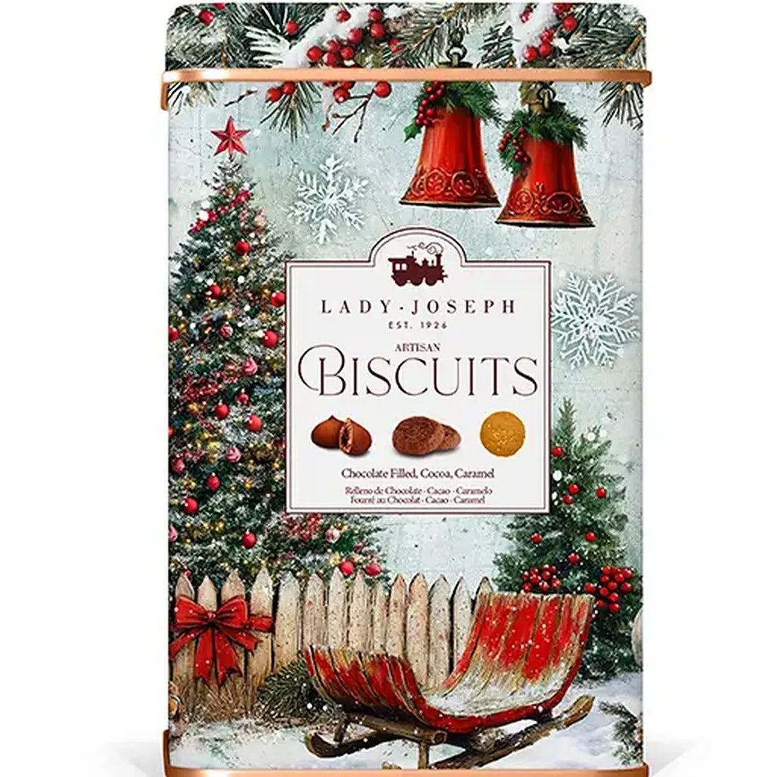 Assortiment de biscuits de Noël dans une boîte en métal (300 g)