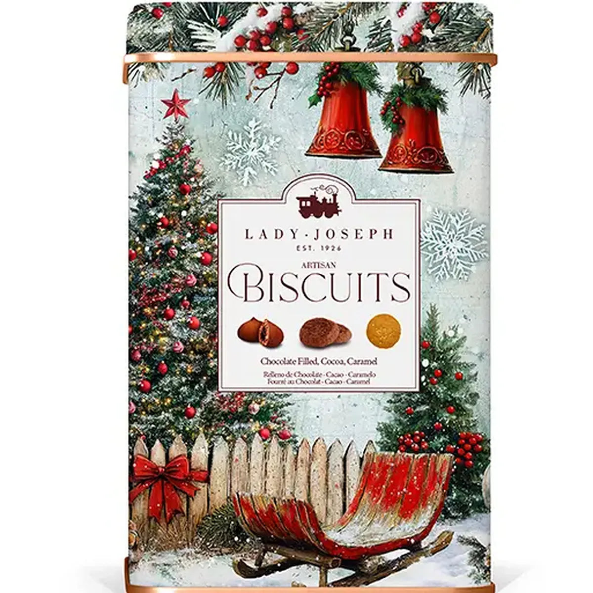 Assortiment de biscuits de Noël dans une boîte en métal (300 g)