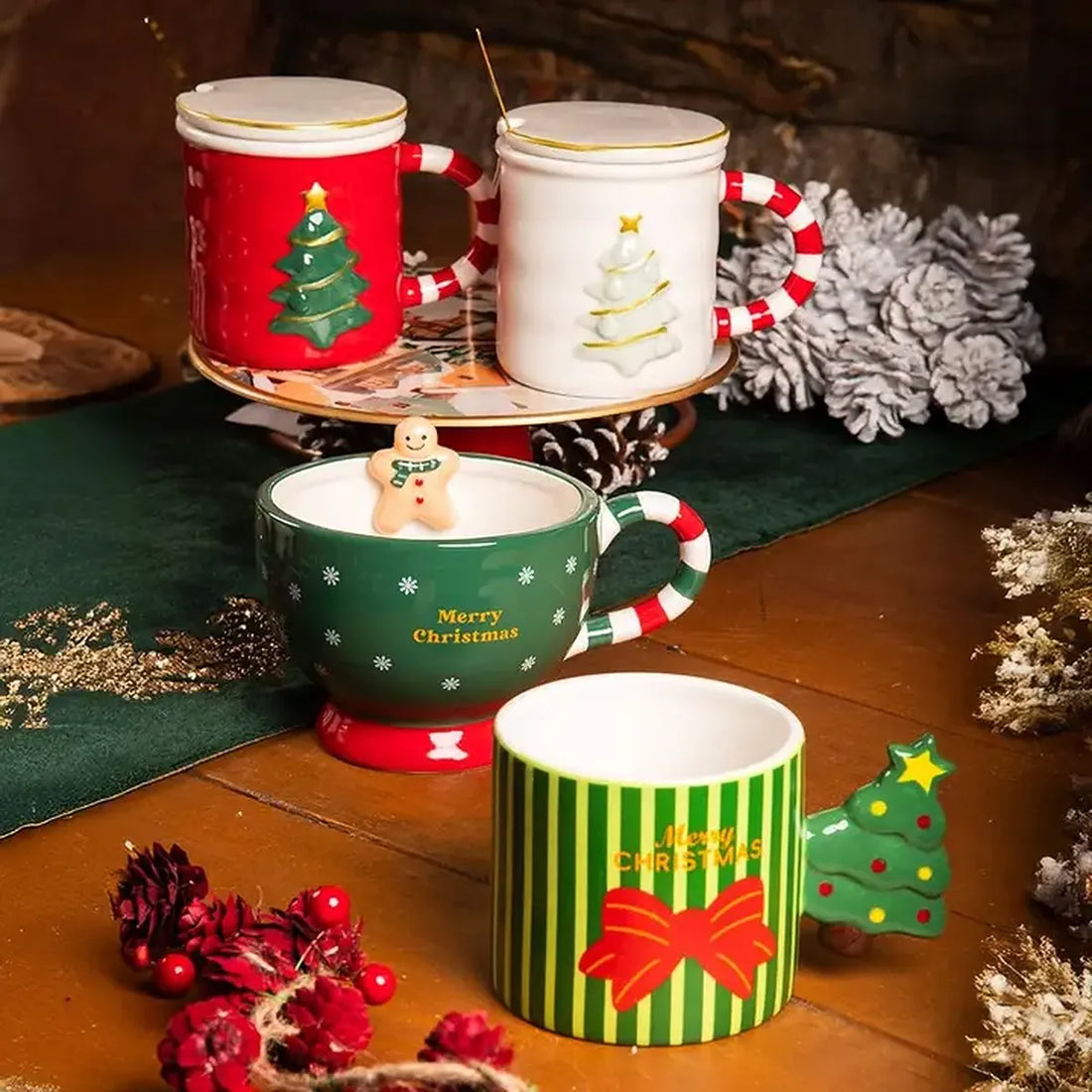 Tasse en céramique Trempette de Noël (400 ml)
