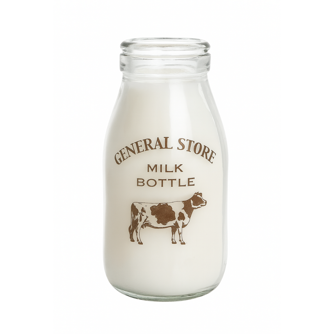 Bougie en forme de bouteille de lait (parfum vanille)