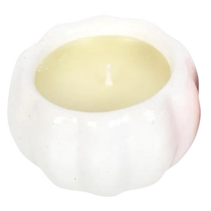 Bougie parfumée à la citrouille (blanche ou orange)