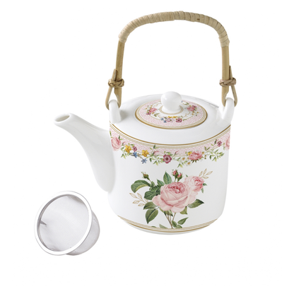 Coffret théière (600 ml) + 2 bol "Chant des roses"